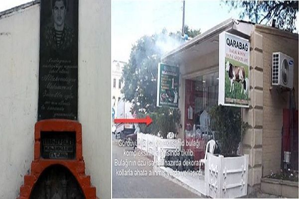 Bakıda şəhid bulağı sökülüb, yerində ət satışı məntəqəsi açılıb