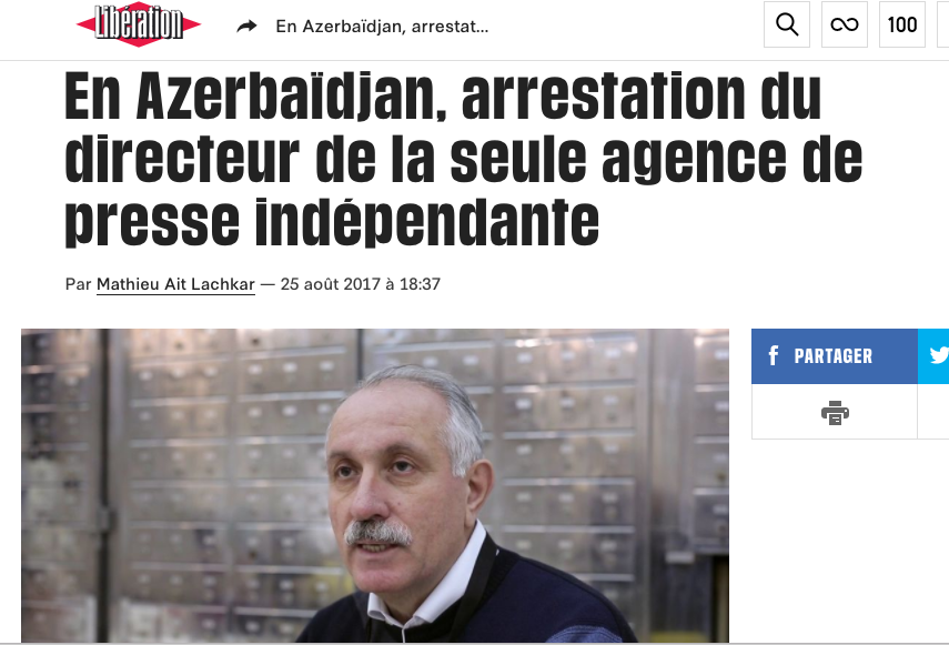 Fransa mətbuatı Mehman Əliyevin həbsindən yazdı