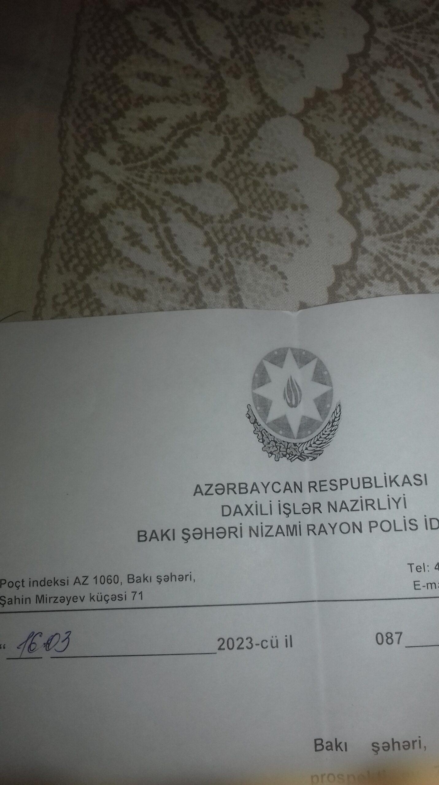Nizami polisindən Milli Qəhrəman Şirin Mirzəyevin ADINA qəsd